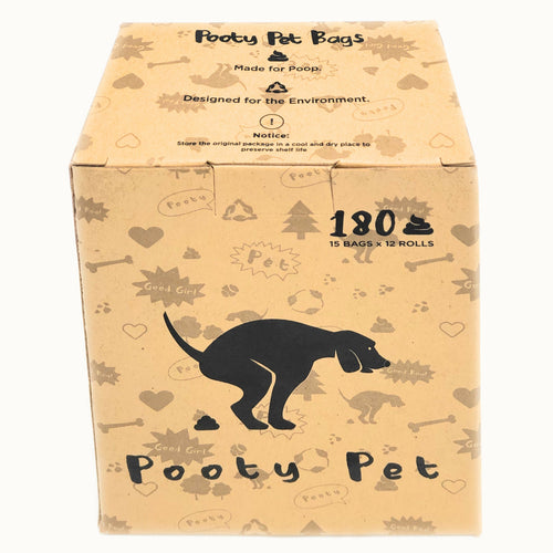 Pooty Pet biodegradable dog poop bags — box of 180