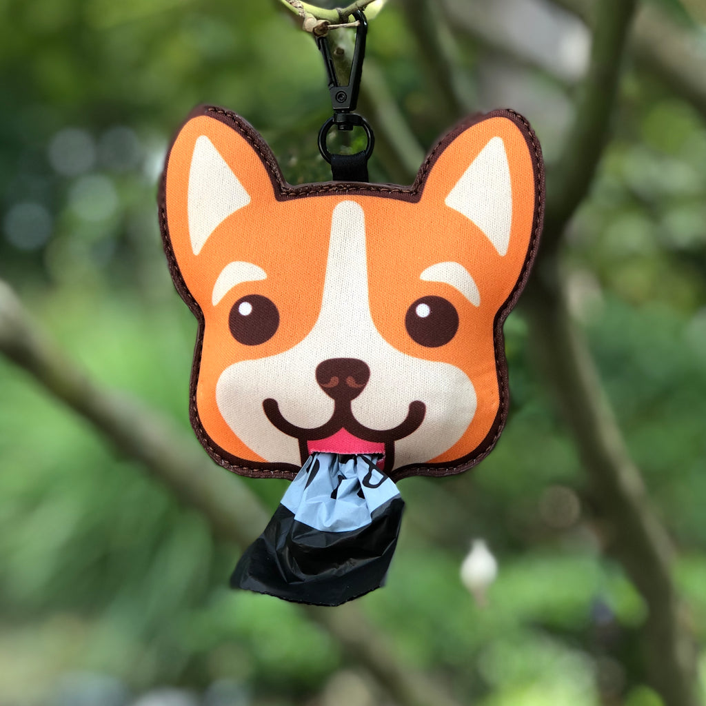Pooty Pet Holder, Dog Bag Holder, Poop Bag Holder, Dog Poop Bag Holder, Biodegradable Poop Bags, Earth Friendly Poop Bags, Corgi, Wellshire corgi