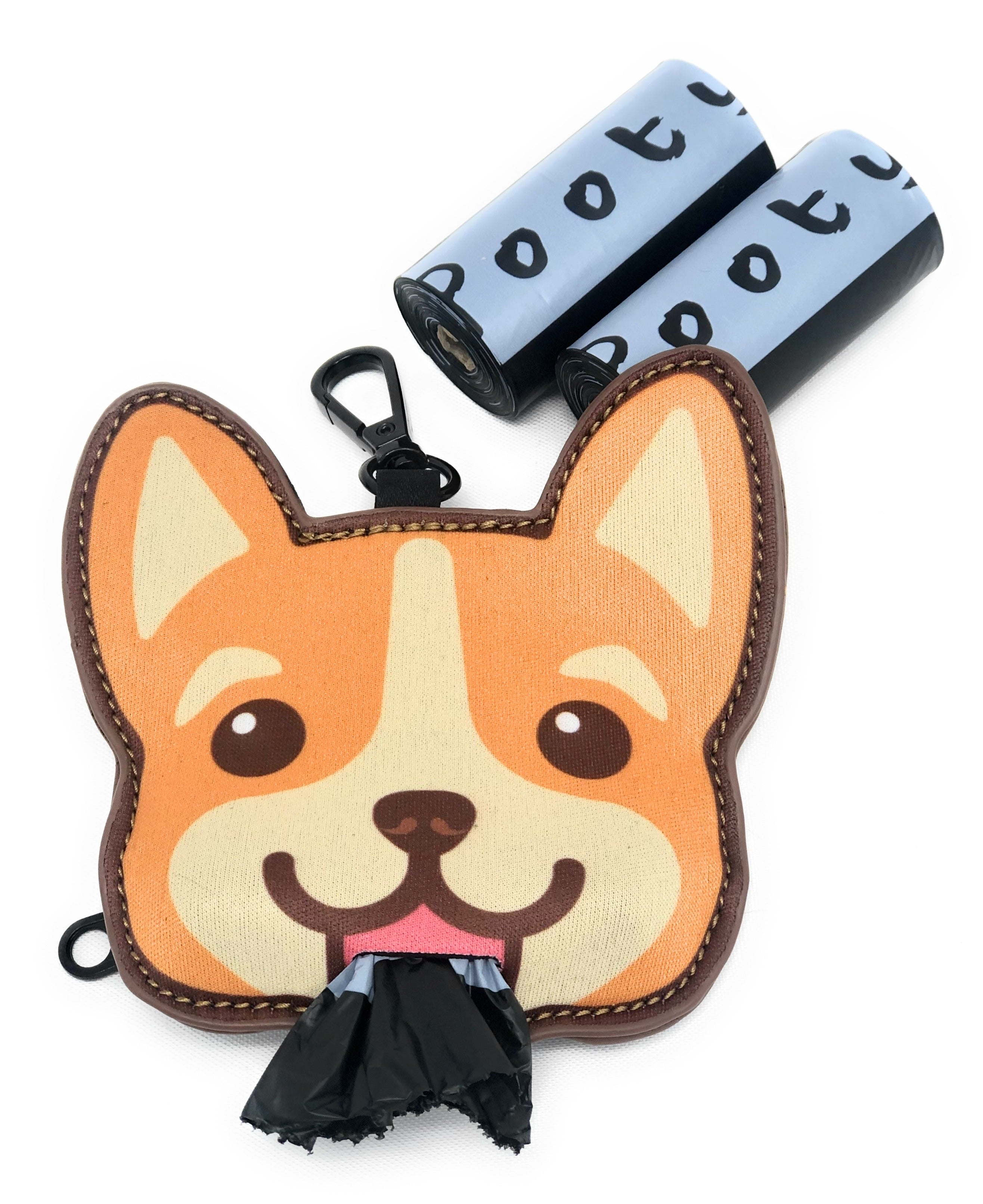 Pooty Pet Holder, Dog Bag Holder, Poop Bag Holder, Dog Poop Bag Holder, Biodegradable Poop Bags, Earth Friendly Poop Bags, Corgi, Wellshire corgi