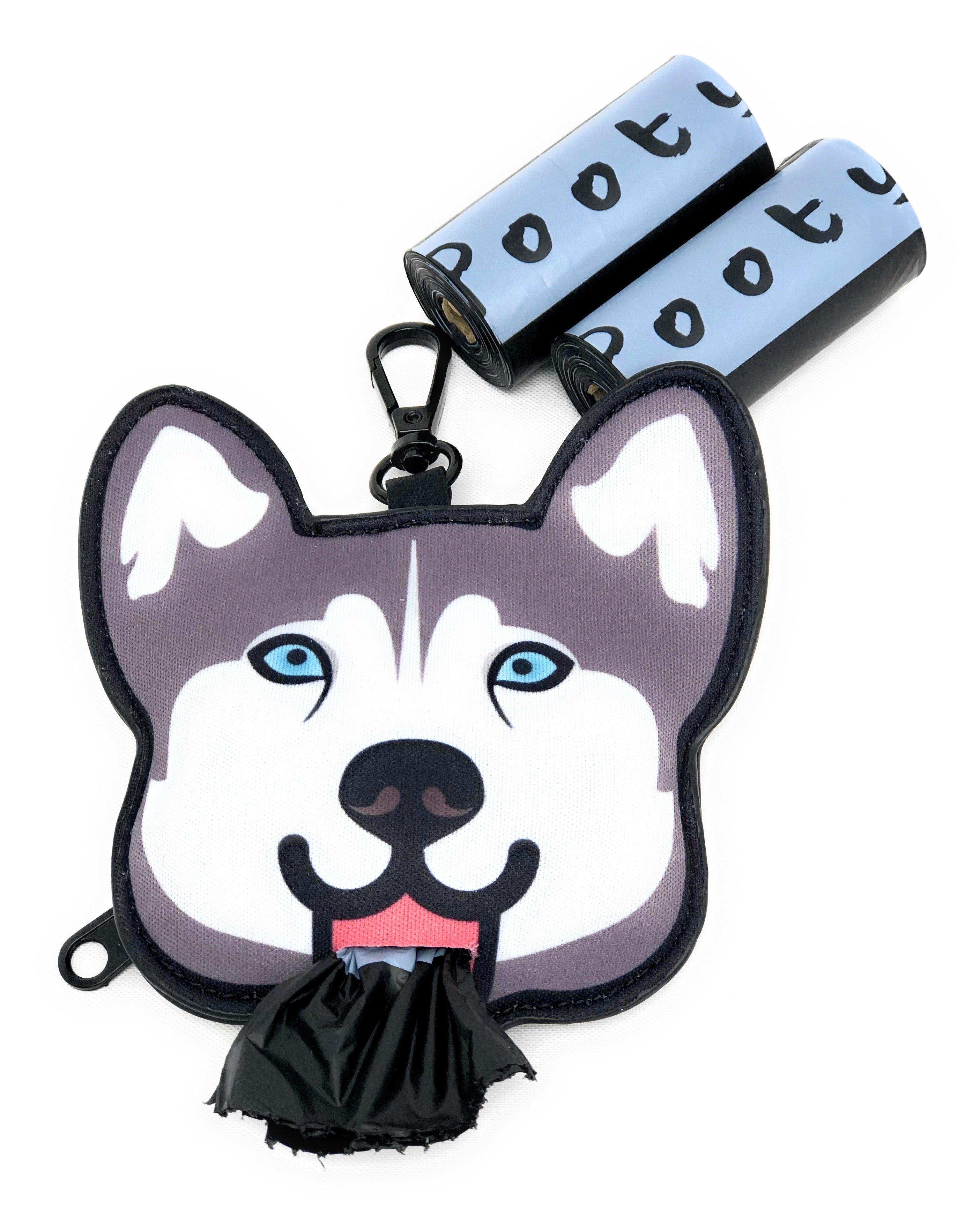 Pooty Pet Holder, Dog Bag Holder, Poop Bag Holder, Dog Poop Bag Holder, Biodegradable Poop Bags, Earth Friendly Poop Bags, Husky, Alaskan Malamute